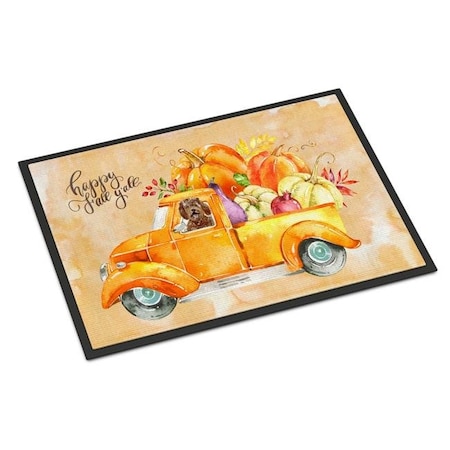 Carolines Treasures Carolines Treasures CK2623MAT 18 x 27 in. Fall Harvest Labradoodle Indoor or Outdoor Mat CK2623MAT